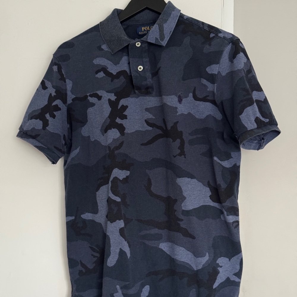Ralph Lauren Men's Navy Camouflage Polo Shirt